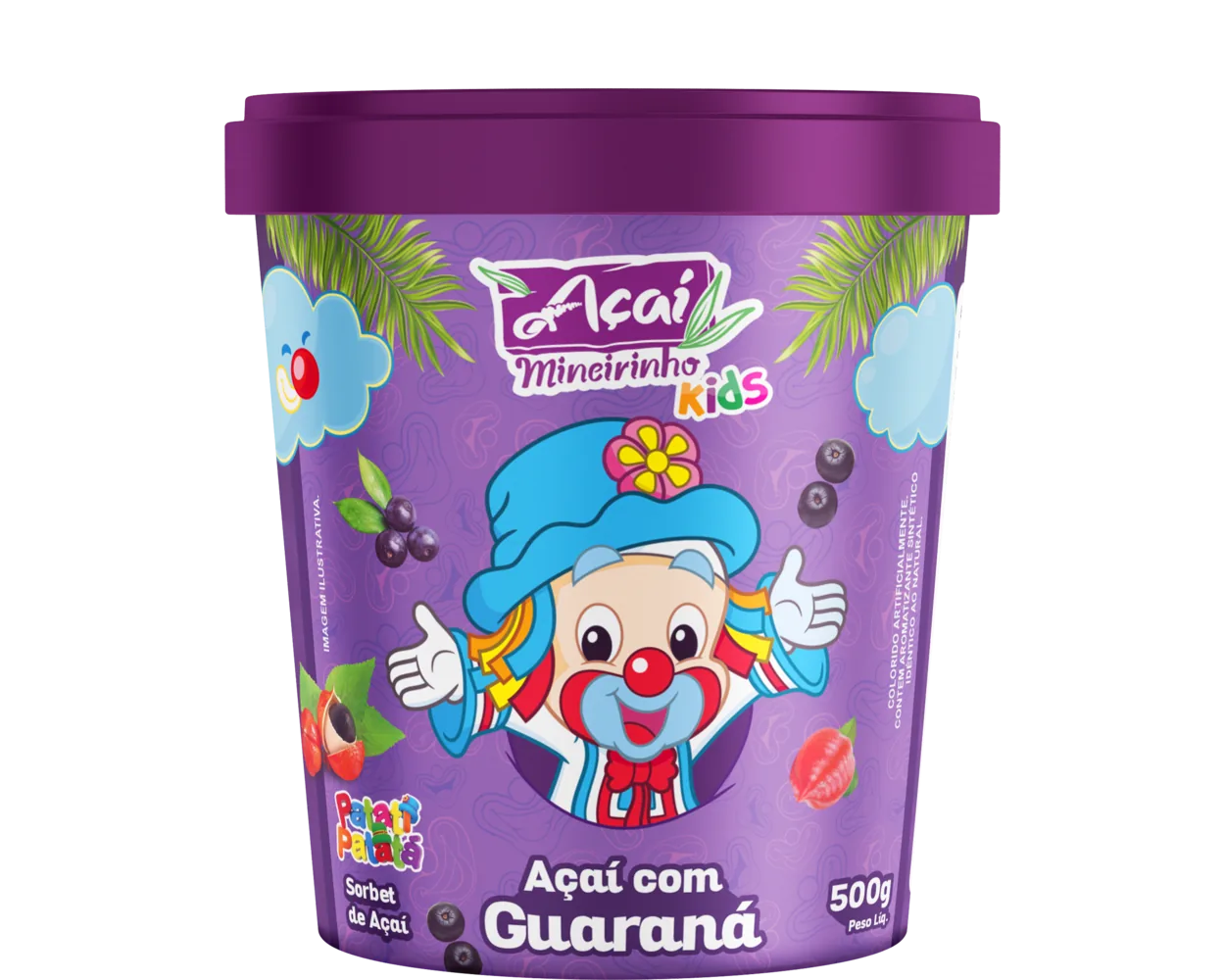 Açaí com Guaraná 500g — Açaí Mineirinho