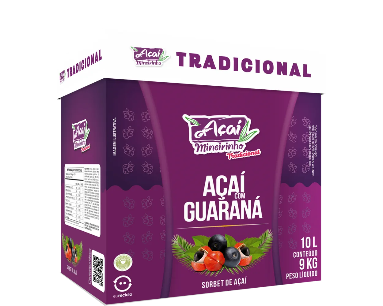 Açaí com Guaraná 10L — Açaí Mineirinho