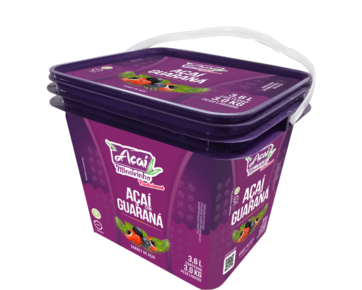 Açaí com Guaraná 3,6L — Açaí Mineirinho