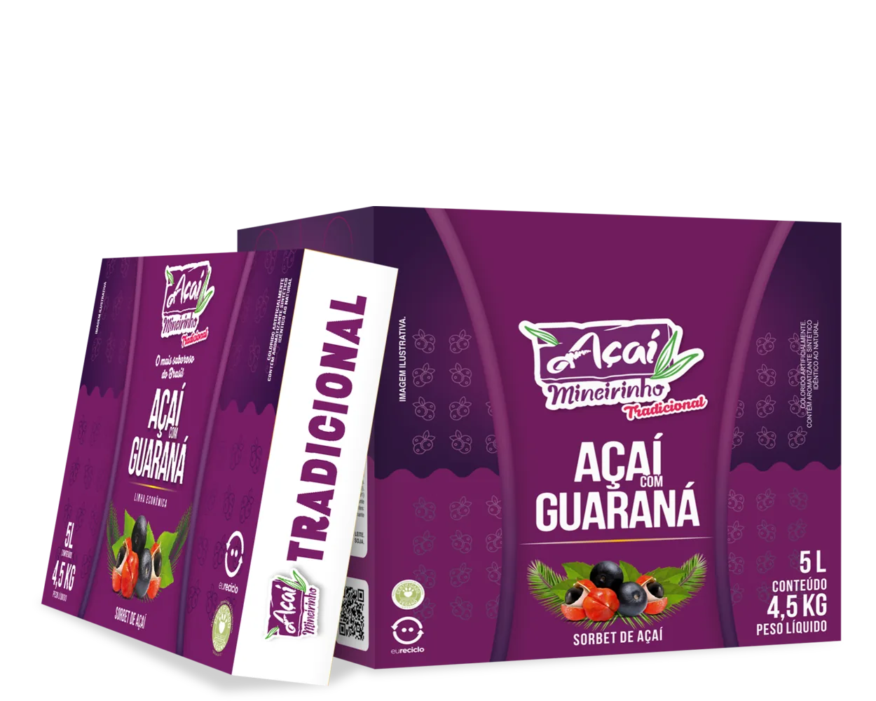 Açaí com Guaraná 5L — Açaí Mineirinho